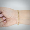 Video image preview for Finished Elongated Diamond Cut Cable Bracelet in 14K Yellow Gold (1.00 mm - 5.10 mm)