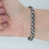 Video image preview for Finished Wheat Necklace in Sterling Silver with Black Ruthenium Finish (4.00 mm - 5.60 mm)