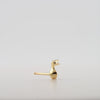 Video image preview for Pearl Cup Earrings with Peg and One Accent in 14K Gold