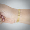 Video image preview for Finished Bizmark Bracelet in 14K Yellow Gold (2.30 mm - 5.80 mm)