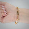 Video image preview for Finished Heavy Square Paperclip Bracelet in 14K Gold-Filled (9.00 mm)