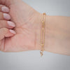Video image preview for Finished Alternating Light Paperclip & Cable Bracelet in 14K Gold-Filled (4.00 mm)