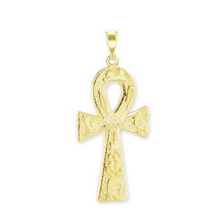 Sterling Silver Ankh Cross Pendant (37 x 15 mm)