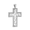 Sterling Silver Scroll Cross Pendant (37 x 20 mm - 47 x 26 mm)