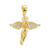 Sterling Silver Angel Pendant with Cubic Zirconia (27 x 19 mm - 34 x 30 mm)