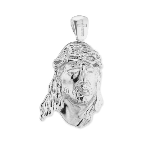 14K Gold Christ Head Pendant (39 x 22 mm)