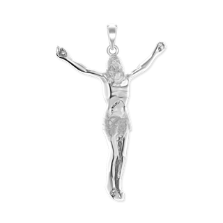 Sterling Silver Body of Christ Pendant (52 x 32 mm)