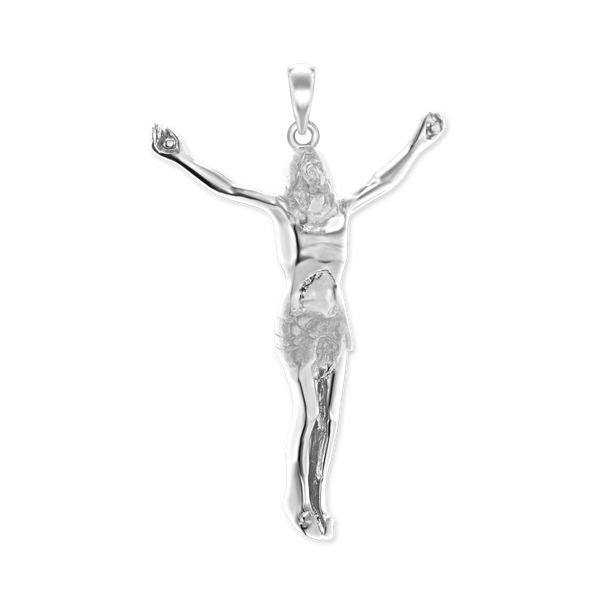 Sterling Silver Body of Christ Pendant (52 x 32 mm)