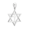 Sterling Silver Star of David Pendant with Cross (32 x 21 mm)