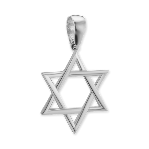 Sterling Silver Star of David Pendant (34 x 21 mm)