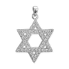 Sterling Silver Star of David Pendant with Cubic Zirconia (30 x 20 mm - 38 x 25 mm)