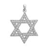 Sterling Silver Star of David Pendant with Cubic Zirconia (30 x 20 mm - 38 x 25 mm)