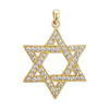 Sterling Silver Star of David Pendant with Cubic Zirconia (30 x 20 mm - 38 x 25 mm)