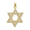 Sterling Silver Star of David Pendant with Cubic Zirconia (30 x 20 mm - 38 x 25 mm)