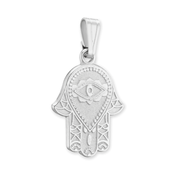 14K Gold Hamsa Pendant (19 x 12 mm)