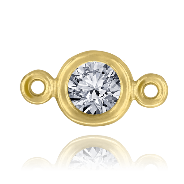 Round Bezel with Rings in 14K Gold (2.00 mm - 4.00 mm)