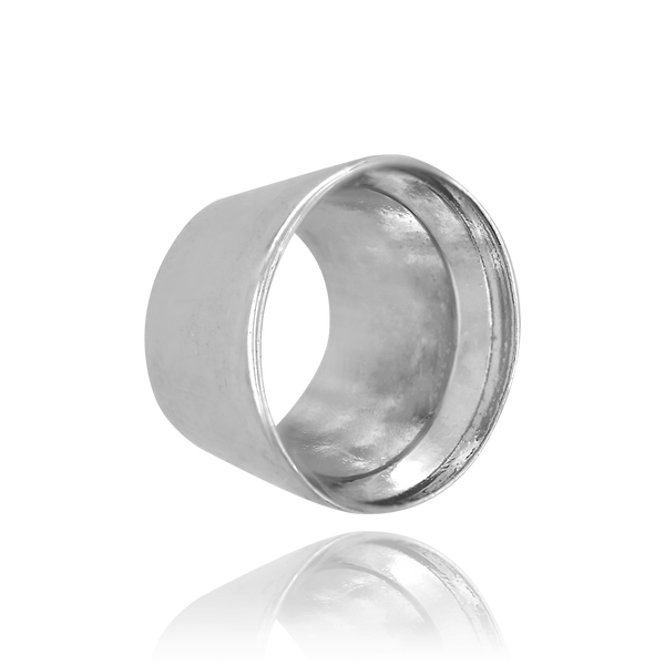 Round High Bezels Tapered With Bearing in Sterling Silver (3.00 mm - 8.00 mm)