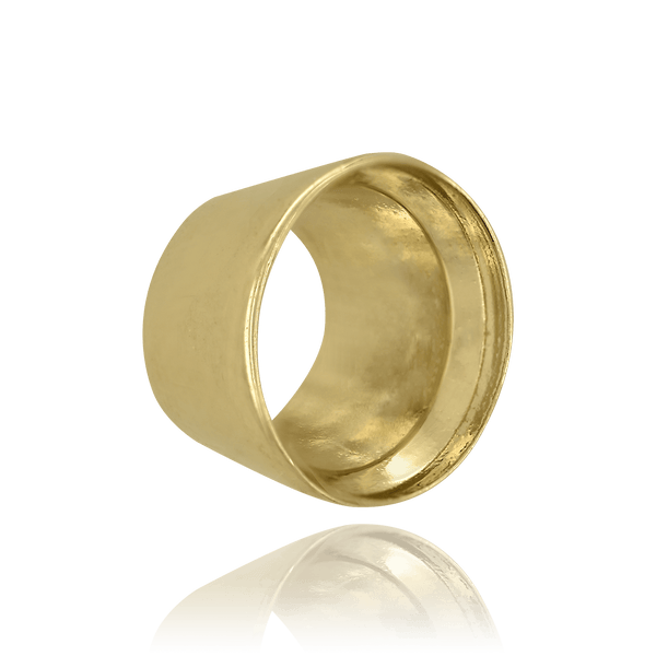 Round High Bezels Tapered With Bearing in 14K Gold (3.00 mm - 8.00 mm)