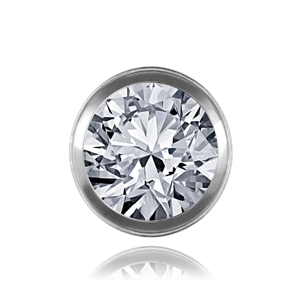 Round High Bezels Tapered With Bearing in Sterling Silver (3.00 mm - 8.00 mm)