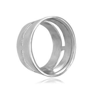 Round Tapered Bezels With Airline in Sterling Silver (2.50 mm - 13.00 mm)