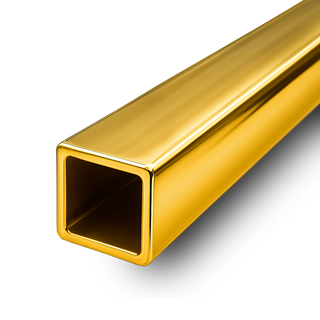 14K Yellow Square Hard Tubing