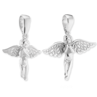 Sterling Silver Angel Pendant (26 x 19 mm)