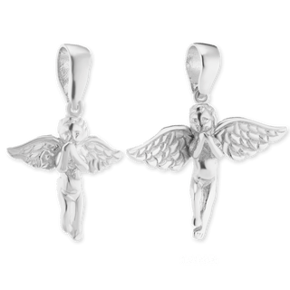 Sterling Silver Angel Pendant (26 x 19 mm)