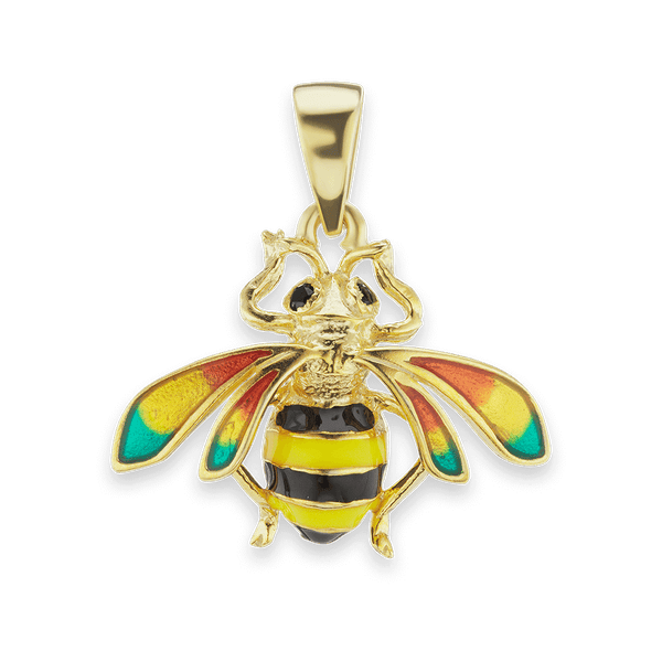 Bee Charm with CZ's (24 x 22mm)