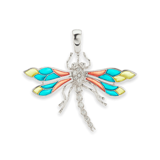 Dragonfly Charm with CZ's (41 x 45mm)