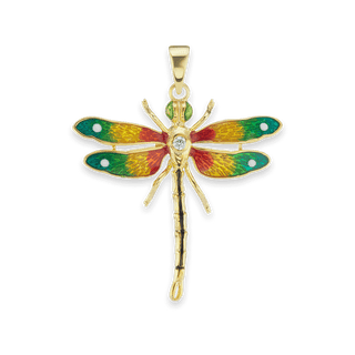 Dragonfly Charm with CZ (40 x 34mm)