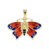 Fancy Butterfly Charm in Sterling Silver (24 x 28mm)