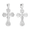 Sterling Silver Byzantine Double-Sided Cross and Crucifix Pendant (34 x 19 mm)