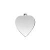 Sterling Silver Heart Disc With Loop (.030" thickness)