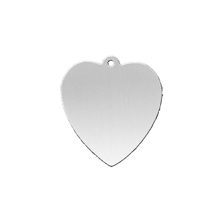 Sterling Silver Heart Disc With Loop (.030" thickness)