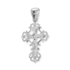 Sterling Silver Filigree Vine Crucifix Pendant (29 x 16 mm)