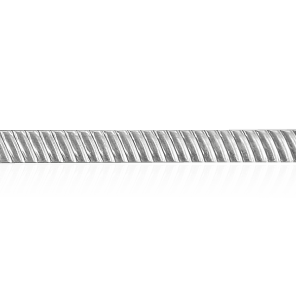 Sterling Silver Stripe Pattern (17" Long) Domed Soft Wire WPDM10