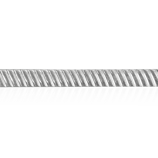 Sterling Silver Stripe Pattern (17" Long) Domed Soft Wire WPDM10