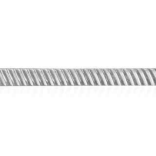 Sterling Silver Stripe Pattern (17" Long) Domed Soft Wire WPDM10