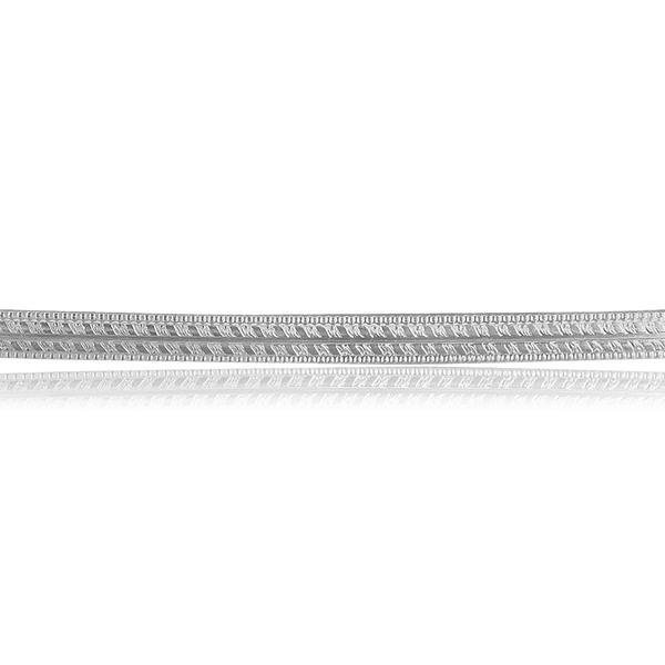 Sterling Silver Miligrain Pattern (17" Long) Domed Soft Wire WPDM15