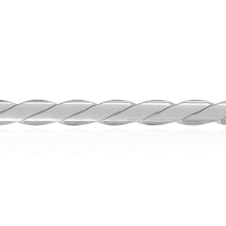 Sterling Silver Twist Pattern (17" Long) Domed Soft Wire WPDM22