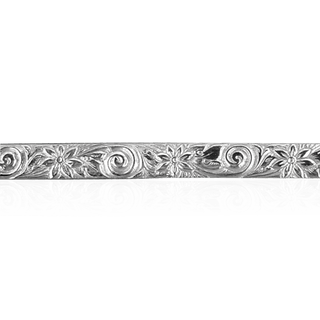 Sterling Silver Floral Swirl Pattern (17" Long) Domed Soft Wire WPDM23