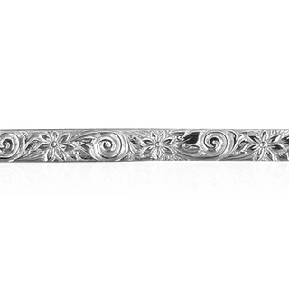 Sterling Silver Floral Swirl Pattern (17" Long) Domed Soft Wire WPDM23