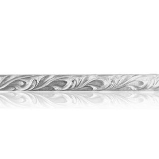 Sterling Silver Swirl Pattern (17" Long) Domed Soft Wire WPDM3