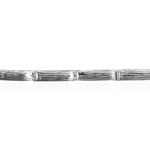 Sterling Silver Bamboo Pattern (17" Long) Domed Soft Wire WPDM31