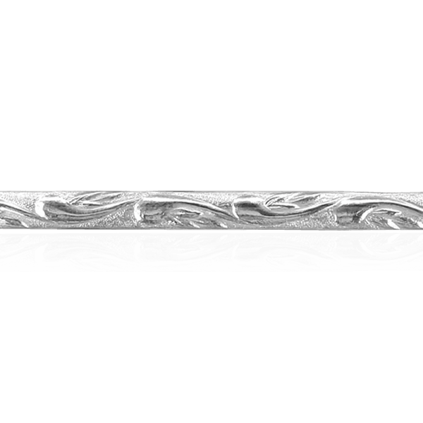 Sterling Silver Wave Pattern (17" Long) Domed Soft Wire WPDM36