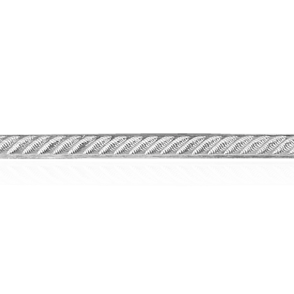 Sterling Silver Twist Pattern (17" Long) Domed Soft Wire WPDM37