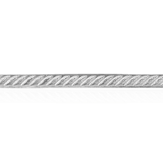 Sterling Silver Twist Pattern (17" Long) Domed Soft Wire WPDM37
