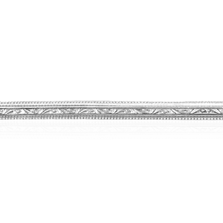 Sterling Silver Abstract Miligrain Pattern (17" Long) Domed Soft Wire WPDM39