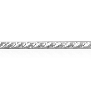 Sterling Silver Twist Pattern (17" Long) Domed Soft Wire WPDM41