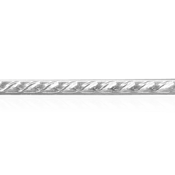 Sterling Silver Twist Pattern (17" Long) Domed Soft Wire WPDM41